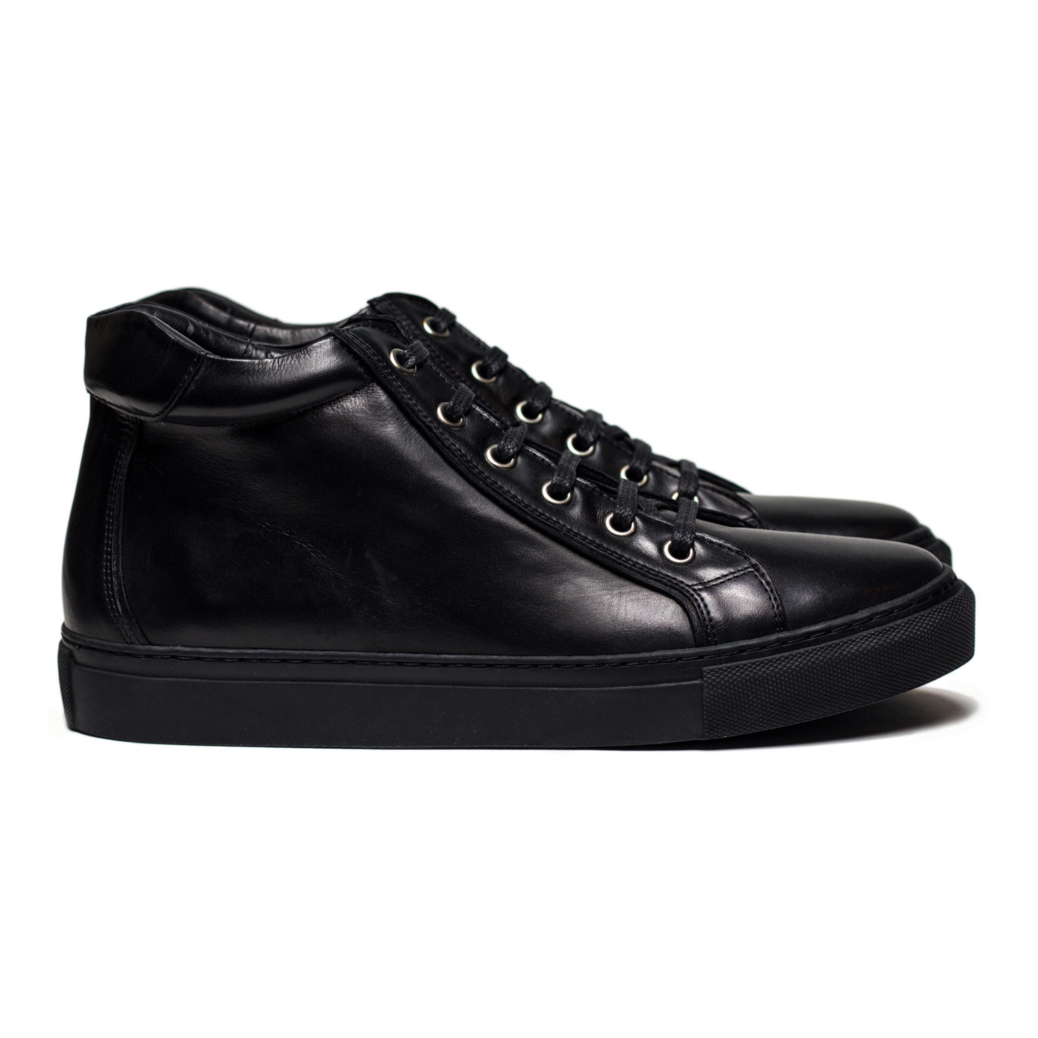 Tudor Lace Up Mid Sneaker // Black (Euro: 39) - NobleSole - Touch of Modern