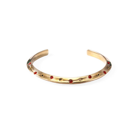 Passage Of Time Cuff // Brass + Red