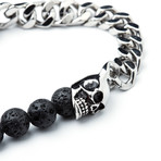 Skull Chain + Onyx Bracelet