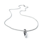 Dell Arte // Incrusted Steel Bullet Necklace // Silver