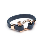 D Clamp Leather Bracelet