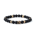 Dell Arte // Agate + Jasper Bracelet // Black + Gold