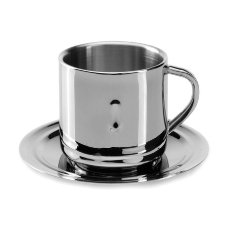 Straight Coffee Cup + Saucer (Set of 1)