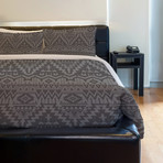 Tribal Zigzags Duvet Cover // Taupe (Twin)