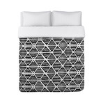 Tribal Triangles Duvet Cover // Black (Twin)