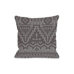 Tribal Zigzags Pillow // Taupe (16"L x 16"W x 3"H)