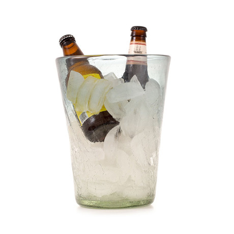 Maya Recycled Glass Ice Bucket // Smoke Gray