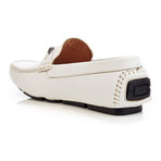 Matthew Horse Shoe Buckle Loafer // White (US: 8.5)