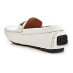 MarcoBuckle Slip-On Driving Shoe // White (US: 7.5)