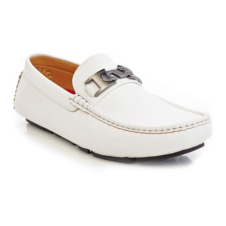 Carter Buckle Slip-On Loafer // White (US: 7.5)