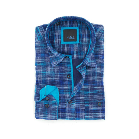 Plaid Button-Up // Turquoise (M)