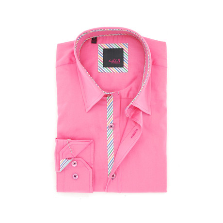 Solid Button-Up // Pink (S)