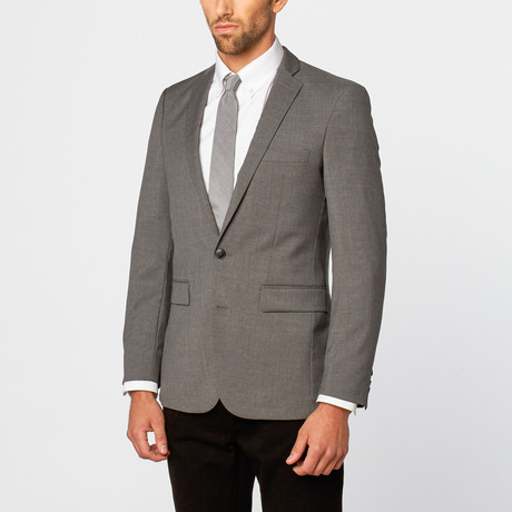 Notch Lapel Blazer // Grey + Brown (EU: 46R)