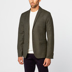 Notch Lapel Blazer // Dark Green (EU: 50L)