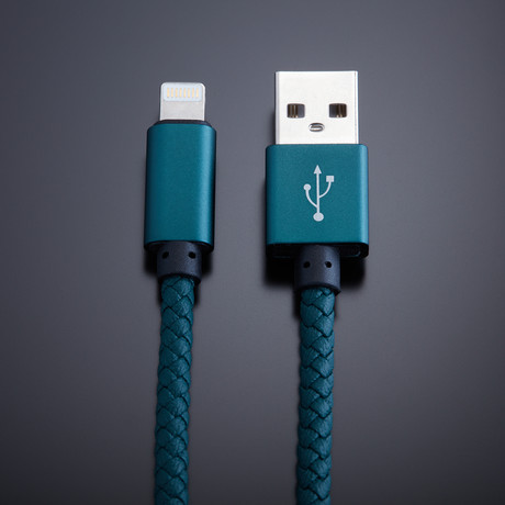 Woven USB Cable // Dark Green