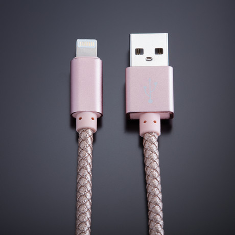Woven USB Cable // Rose Gold