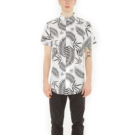 Hubble Woven // White + Black Print (XL)