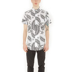 Hubble Woven // White + Black Print (XL)