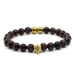 Gold Skull + Red Tiger Eye (5.8"L)