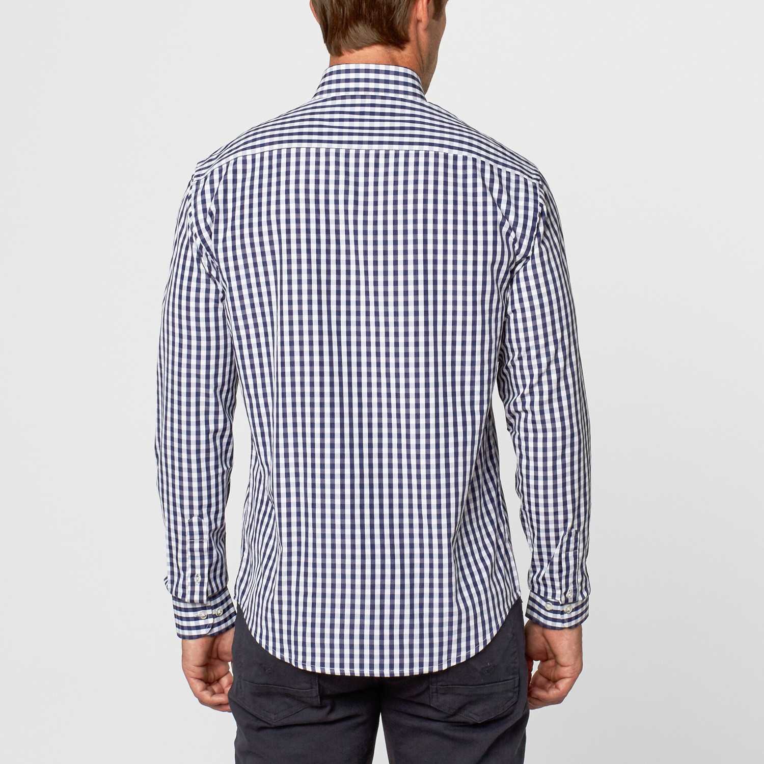 Tony Gingham Button-Up // Navy (2XL) - Filthy Etiquette - Touch of Modern
