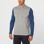 Ruteger Hoodie // Grey + Blue (M)