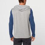 Ruteger Hoodie // Grey + Blue (M)