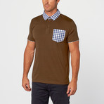 Kirby Gingham Polo // Charcoal (M)