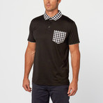 Nicolas Plaid Polo // Black (M)