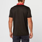 Boden Plaid Polo // Black (M)