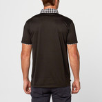 Nicolas Plaid Polo // Black (M)