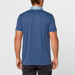 Steve Plaid Polo // Blue (M)