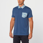 Steve Plaid Polo // Blue (M)