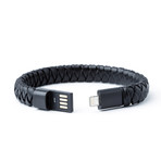 Leather USB Bracelet // Midnight Black