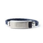 Leather USB Bracelet // Navy Blue