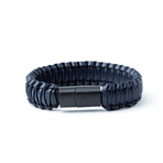 Leather USB Interlocked Bracelet // Blue // iPhone