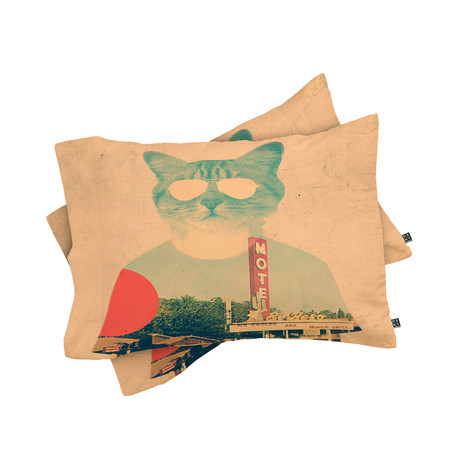 Cool Cat Pillow Case // Set of 2