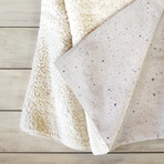 Floral Skull 2 Fleece Throw Blanket (Medium)