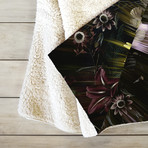 Garden Skull Fleece Throw Blanket (Medium)