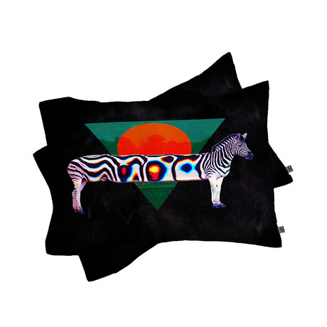 Zebra Distorted Pillow Case // Set of 2