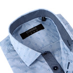 Paisley Button-Up // Light Blue (3XL)