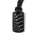 Textured IP Dog Tag // Grey + Black