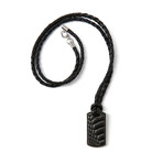 Textured IP Dog Tag // Grey + Black