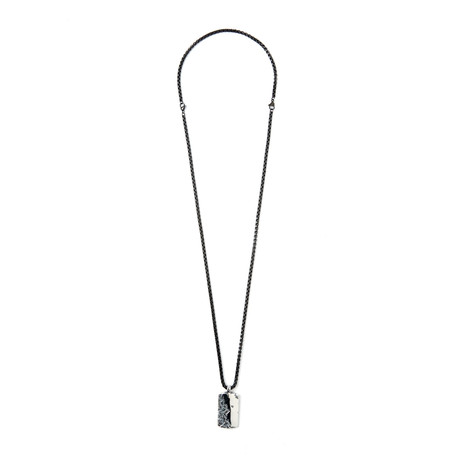 Weathered Dog Tag // Grey + Black