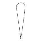 Weathered Dog Tag // Grey + Black