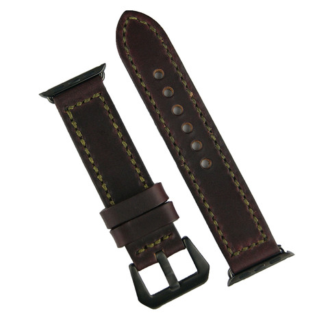 Apple Watch Band // Burgundy + Black Chromexcel (38mm)