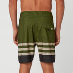 Green Fuzz Board Short // Olive (34)