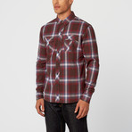 Tripper Plaid Long Sleeve Shirt // Burgundy (S)