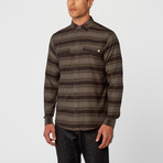 Nathan Plaid Long-Sleeve Shirt // Brown (L)