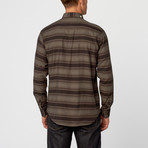 Nathan Plaid Long-Sleeve Shirt // Brown (XL)