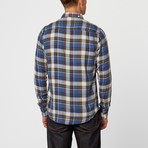 Major Plaid Long-Sleeve Shirt // Blue (XL)